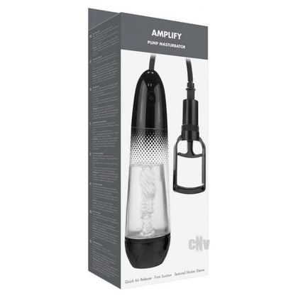 Linx Amplify Pump Masturbator Clr/blk