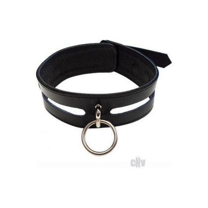 Leather Oring Collar Black