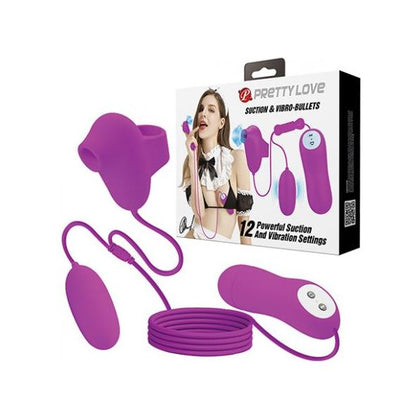 Pretty Love Suction & Vibro Bullets - Fuchsia