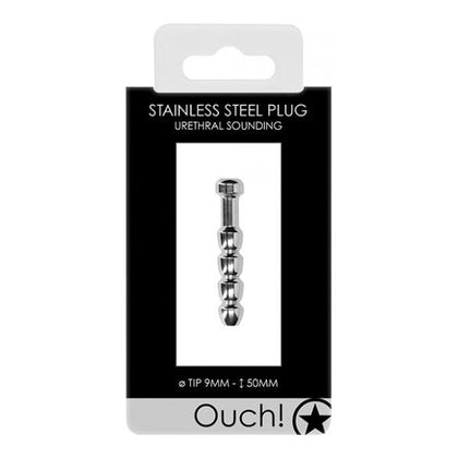 Shots Ouch 9mm Urethral Sounding Metal Plug