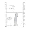 Realrock Non Realistic Dildo W Suction Cup 6.7in Transparent