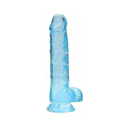 Realrock 8in Realistic Dildo W/ Balls Blue