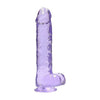 Realrock Realistic Dildo W/ Balls 10in Purple