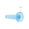 Realrock Crystal Clear Non-realistic Dildo With Suction Cup 5.3 In.  Blue