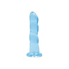 Realrock Crystal Clear Non-realistic Dildo With Suction Cup 7 In. Blue