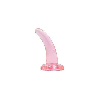 Realrock Crystal Clear Non-realistic Dildo With Suction Cup 4.5 In. Pink