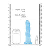 Realrock Crystal Clear Non-realistic Dildo With Suction Cup 7 In. Blue