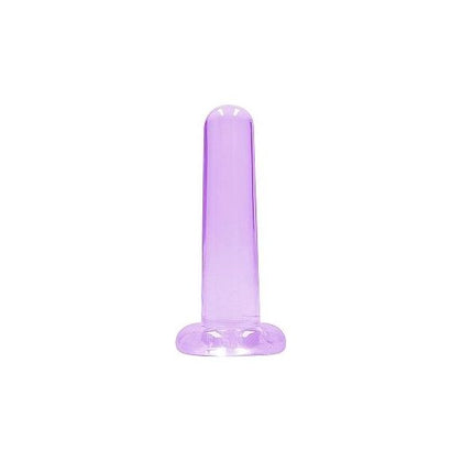 Realrock Crystal Clear Non-realistic Dildo With Suction Cup 5.3 In. Purple