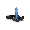 Ouch! Twisted Hollow Strap-on 8 In. Metallic Blue