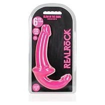 Realrock Glow In The Dark 6 In. Strapless Strap-on Dildo Neon Pink