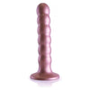 Shots Ouch! Beaded Silicone 5 In. G-spot Dildo Rose Gold