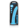 Realrock Glow In The Dark Slim 10 In. Dildo Neon Blue