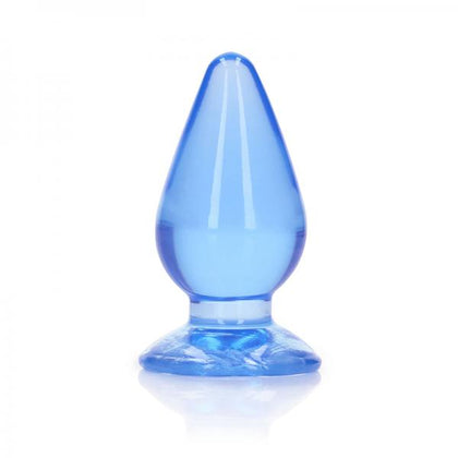 Realrock Crystal Clear 3.5 In. Anal Plug Blue