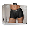 Shots Ouch! Vibrating Strap-on Boxer Black M/l