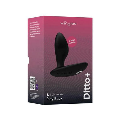 We-vibe Ditto+ Rechargeable Remote-controlled Silicone Vibrating Anal Plug Satin Black