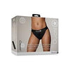 Shots Ouch Vibrating Strap On Thong W/removable Rear Straps - Black M/l