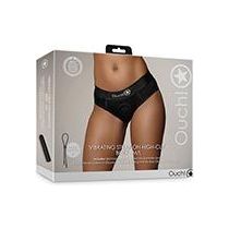 Shots Ouch Vibrating Strap On High-cut Brief - Black M/l