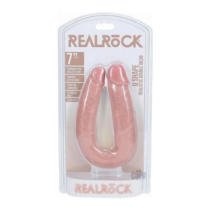 Realrock 7 In. U-shaped Double Dildo Beige