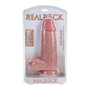 Realrock Extra Thick 10 In. Dildo With Balls Beige