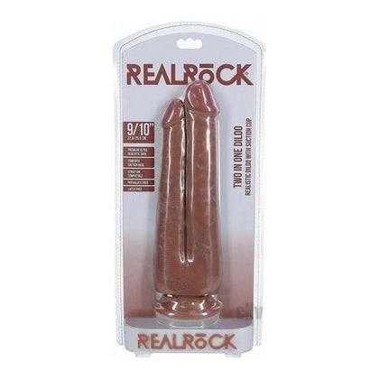 Realrock Two In One 9 In. / 10 In. Dildo Tan