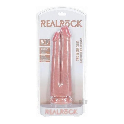 Realrock Two In One 9 In. / 10 In. Dildo Beige