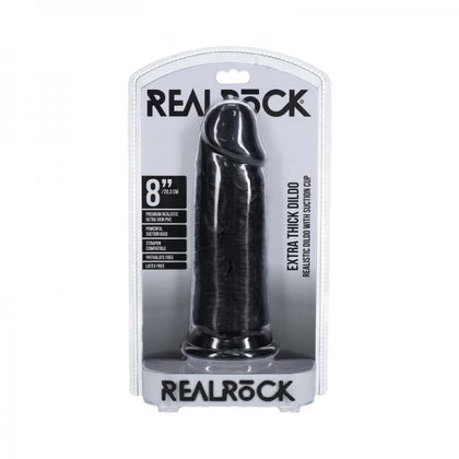 Realrock Extra Thick 8 In. Dildo Black