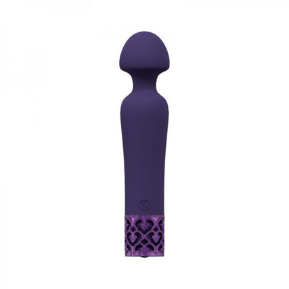 Royal Gems Scepter Silicone Rechargeable Vibrator Purple