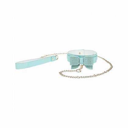 Ouch! Paris Collection Collar With Leash Blue