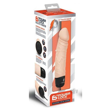 Powercocks 6.5 Realistic Vibrator - Ivory