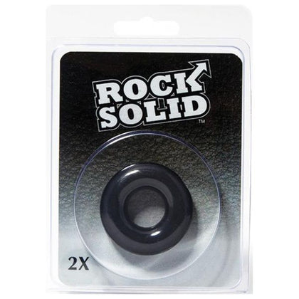 Rock Solid 2 Black Donut Ring