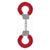 Shots Ouch Beginner's Handcuffs Furry - Red