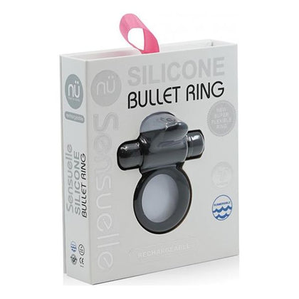 Nu Sensuelle 7 Function Silicone Bullet Ring - Black