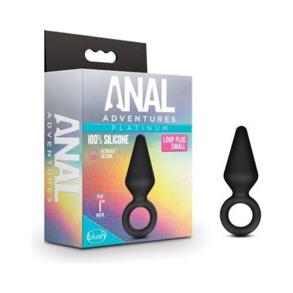 Blush Anal Adventures Platinum Silicone Loop Plug - Small Black