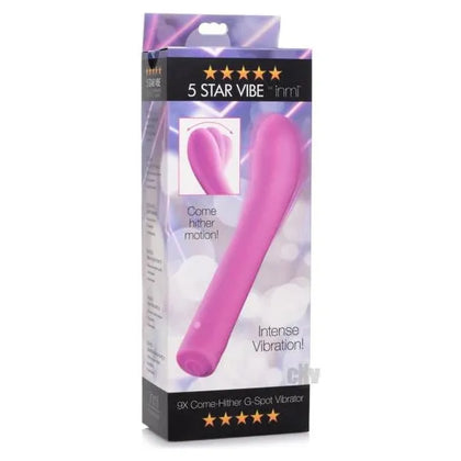 5 Star 9x Come-hither G-spot Silicone Vibrator - Pink