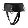 Wand Massager Orgasm Belt O/S Black Leather