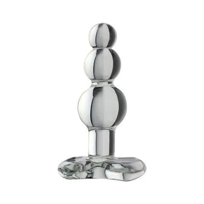 Beaded Anal Plug Clear Glass