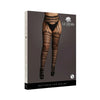 Shots Le Desir Suspender Striped Pantyhose Black Qs