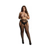 Shots Le Desir Suspender Pantyhose With Strappy Waist Black Qs