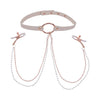 Sex & Mischief Peaches 'n CreaMe Collar with Nipple Clamps