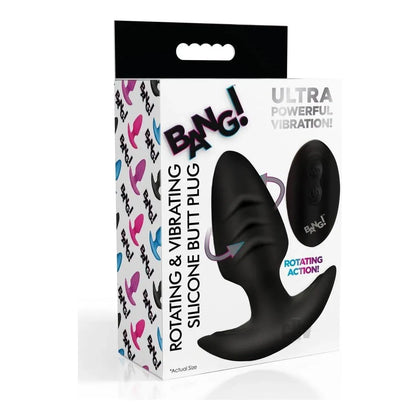 Bang Rotating Vibra Plug W/remote Blk