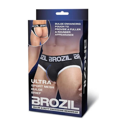 Brozil Open Back Mesh Brief L/xl Blk