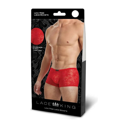 Lace King Lace Trunks M/l Red