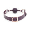 Fifty Shades Cherished Leather Ball Gag Purple