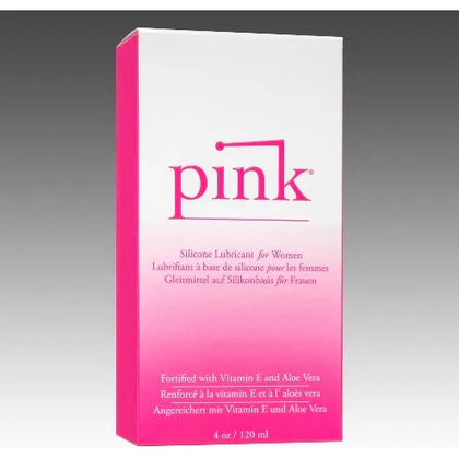 Pink Silicone Lube - 4 oz Glass Bottle