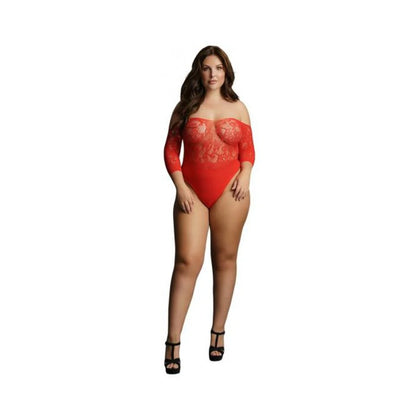 Shots Le Desir Crotchless Rhinestone Teddy Red Qs