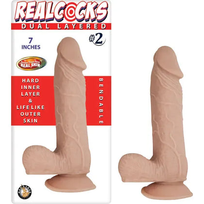 REAL COCKS DUAL LAYERED #2 FLESH 7