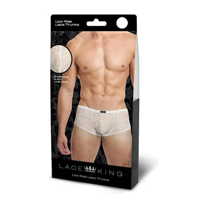 Lace King Lace Boxers S/m Wht