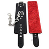 Rouge Fur Wrist Cuffs Blk/red