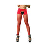 Red Crotchless  Mesh/fishnet  Legging