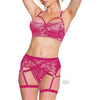 Bra Garter Thong Pnk/rse Gld Lg